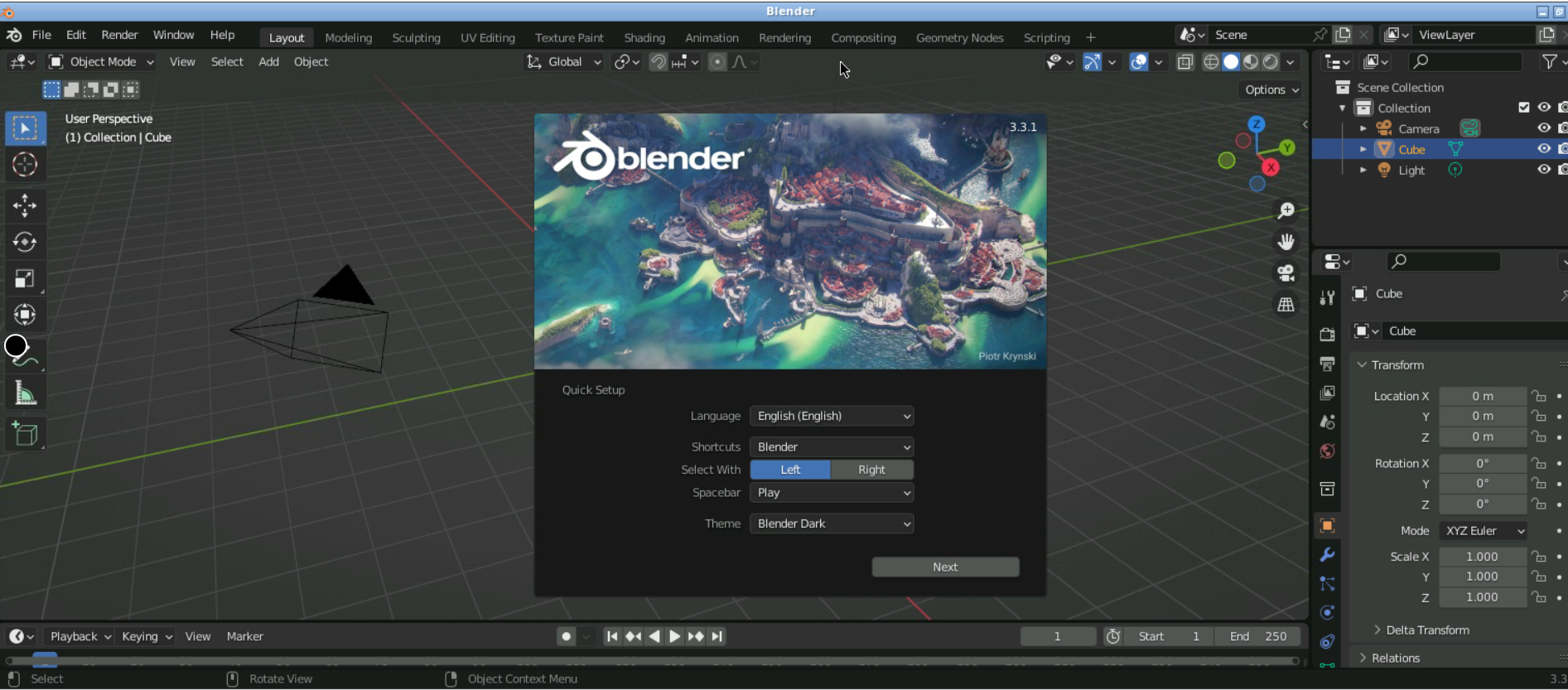 Example 1 Blender UI Usage