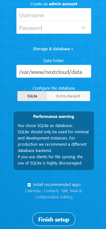 Nextcloud Landing Page